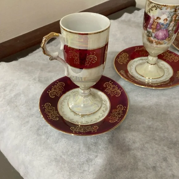 Vintage Royal Vienna porcelain demitasse set(6 cups/saucers)